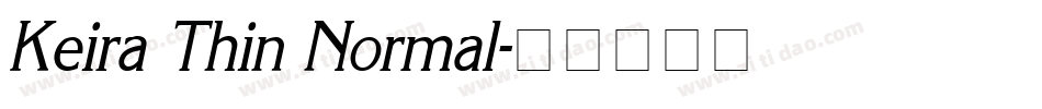 Keira Thin Normal字体转换